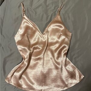 Elegant Satin V-Neck Camisole - Cream